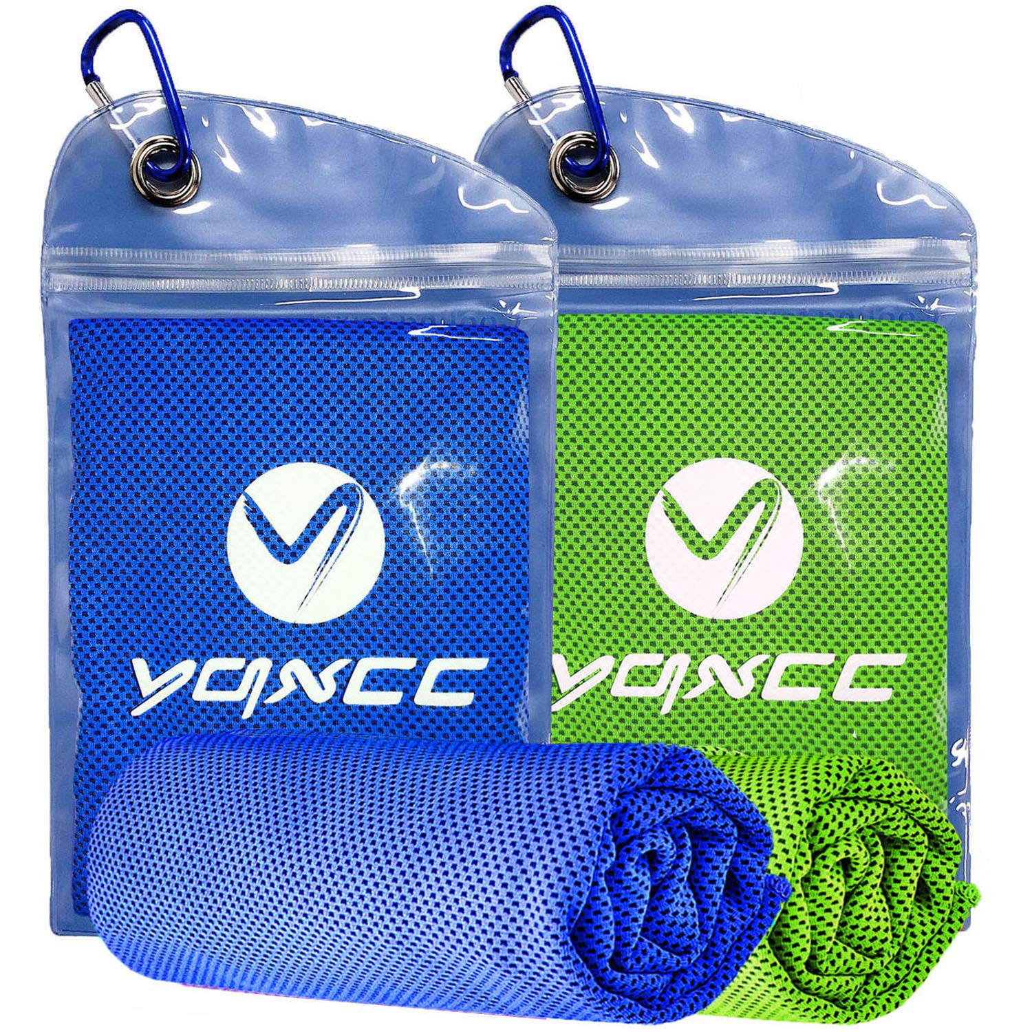 YQXCC 2 Pack Cooling Towels | 120x30 cm | Cold Cool for Neck | Microfibre Soft Breathable Chilly | for Sports Yoga, Golf, Gym, Camping, Running, Workout & More Activities