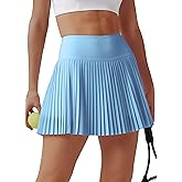 Willit Womens Pleated Tennis Skirts with Shorts Athletic Golf Skorts High Waisted Lightweight Zipper Pockets