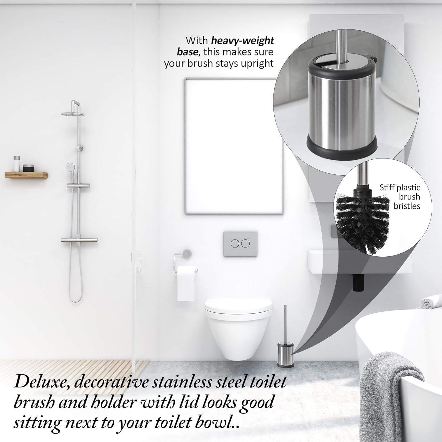 ToiletTree Products Deluxe Toilet Brush with Lid: Home & Kitchen