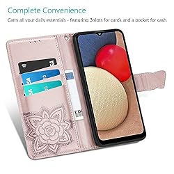 DiGPlus Galaxy A03S Wallet Case, [Butterfly