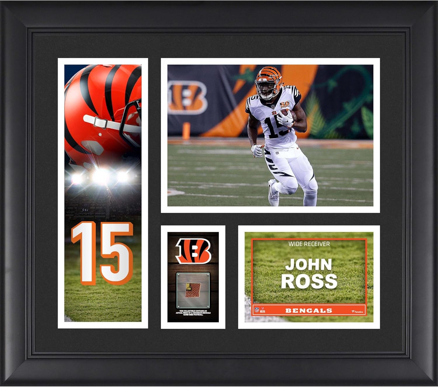John Ross Cincinnati Bengals Framed 15 X 17 Player Collage With A Piece Of Game Used Football Nfl Player Plaques And Collages Amazon Ca Sports Outdoors