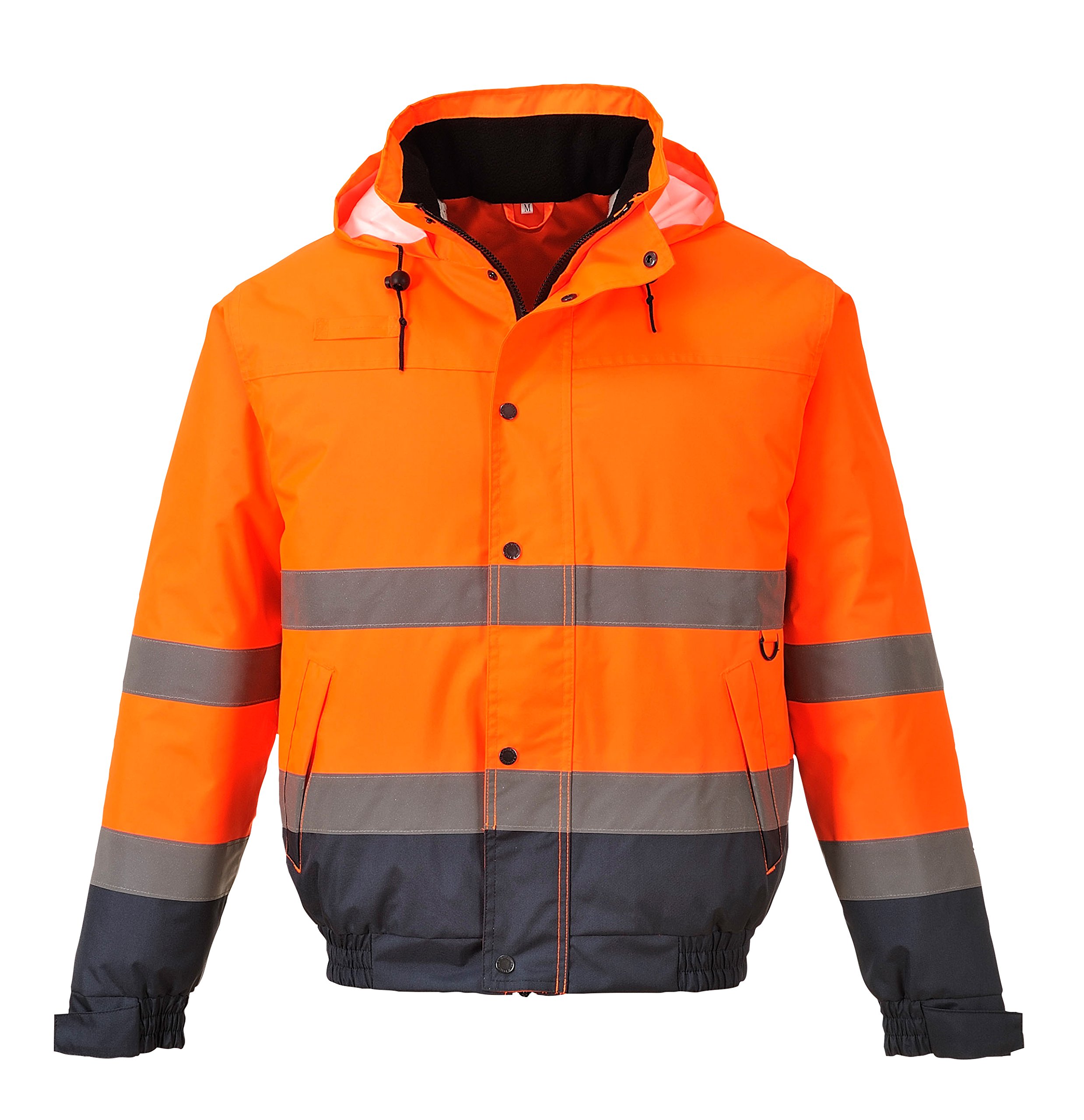 Portwest Hi-Vis Two Tone Bomber Jacket, Size: XXXL, Colour: Orange/Navy, S266ONRXXXL