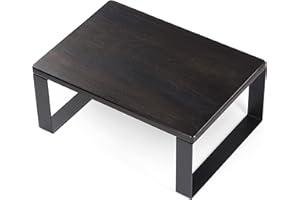 2BHOME Wooden Step Stool - Heavy Duty One Step Stool - Holds up to 450Lb with Steel Frame for Kitchen/Bathroom/Bedside Step Stool (Walnut)