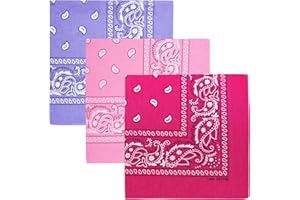 Paisley 3 piece Assorted Cowboy Bandanas Cotton 22 x 22 inch