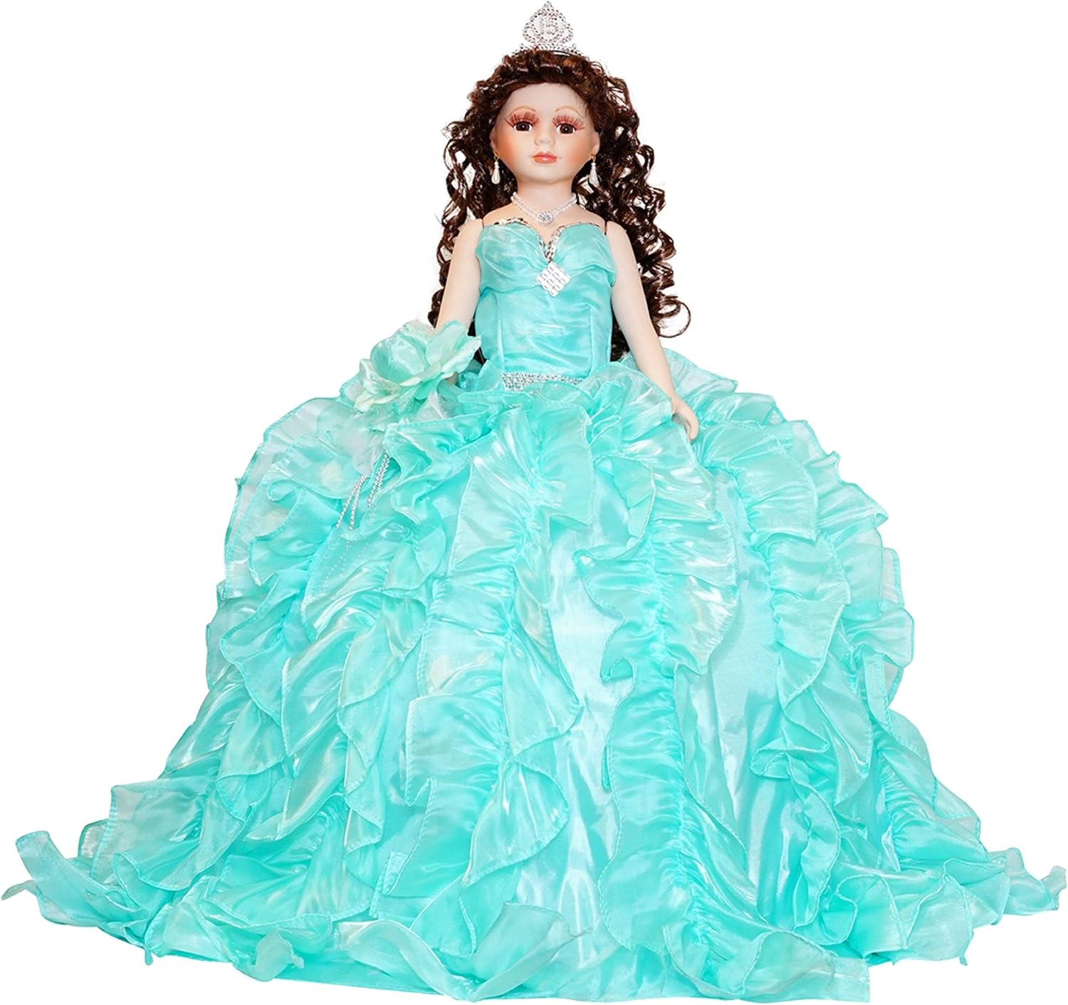 muñecas de porcelana en el centro