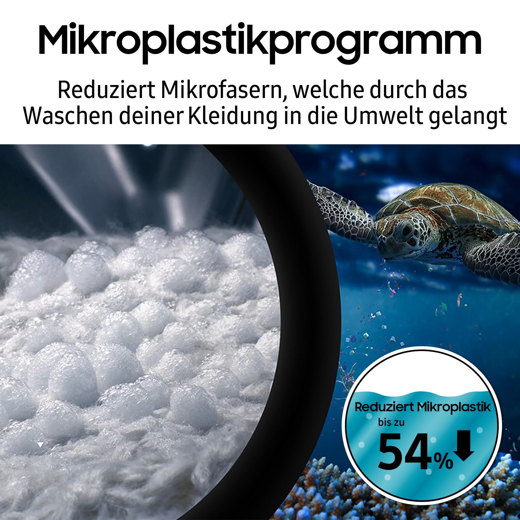 Samsung Waschmaschine, 9 kg, 1.400 U/min, EEK: A, Mikroplastik-Programm, Ecobubble, 14 Programme, WiFi SmartControl, Schwarz, WW90CGC04AABEG 7