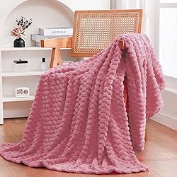 Dusty Pink Throw Blanket 60"×80" inches Gifts for
