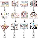 Geyoga 12 Pcs X-Ray Technologist Badge Holder Retractable Badge Reels Cards Holder with Clip Gift for Social Workers Dentist Volunteer Ot Doctor Nurse Coworker Appreciation