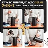 Heemburg French Press Thermal Coffee Maker 1000 ml Double Wall Stainless Steel view 7
