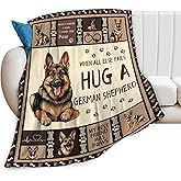 Lureix German Shepherd Blanket German Shepard Throw Blanket Cozy Fleece Flannel Bedding German Shepherd Stuff Gifts for Women Men Boys Girls Lover Adults Plush for Couch Sofa Bed Decor 50"X40"