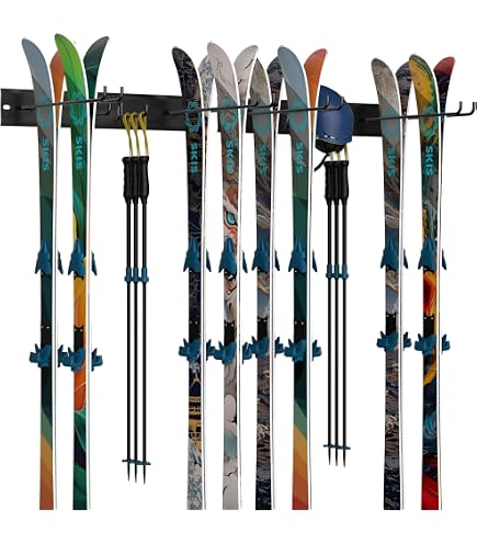 WALMANN Garage Ski Rack, Indoor Ski Hangers for Garage Ski WALMANN Garage Ski Rack, Indoor Ski Hangers for Garage Ski