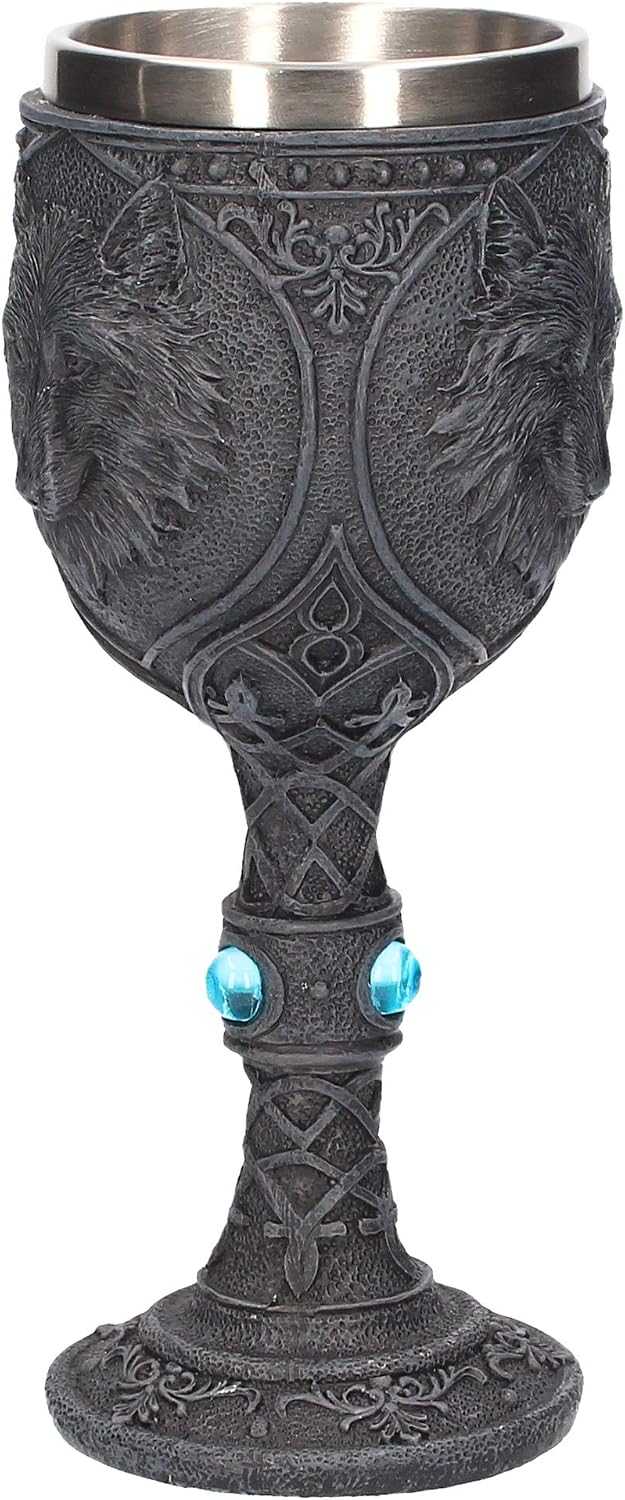 Nemesis Now U2501G6 Night Wolf Goblet Goblet 23cm Black - Image 3