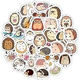 BulbaCraft Hedgehog Stickers for Water Bottle and Laptop - Hedgehog Party Supplies & Decorations, Waterproof Vinyl Decals, Cute Animal and Pet Stickers, Gifts for Women & Men
