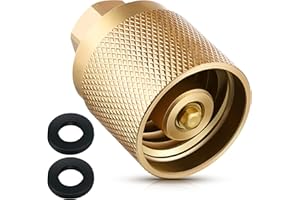 Datanly 1 Pack Forklift Connector Female, Replacement for 7141F Propane Tank Connector, 1-1/4" Female Inlet x 1/4" NPT Female Outlet, with 2 Pcs Rubber O Rings