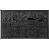 32 x 20 Inches Extra Large Solid Wood Serving Tray for Tea Coffee Table Snack Food Meals Serving Plate Kitchen Party Bar Breakfast Server with Raised Edges Black Wooden Decorative Ottoman Tray