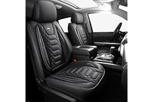 FREESOO Tundra 2007-2021 Full Set Seat Covers, Fit for Toyota Tundra Crewmax Cab, Custom Truck Seat Covers with Waterproof Faux Leather Black