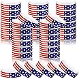 Teling 500 Pcs Patriotic Paper Wristbands Independence Day Wristbands for Events Star Stream Event VIP Wristband Red White Blue American USA Paper Arm Band for 4th of July Event (Stars and Stripes)