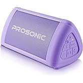 Prosonic BT3 Portable Wireless Bluetooth Speaker with 10W Stereo Sound & Bass Boost -Rich Sound & Intense Bass -Bluetooth 5.0 -Microphone -IPX5 - in & Outdoor Speaker (Purple)