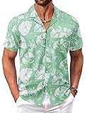 COOFANDY Men's Beach Shirts Hawaiian Shirts Short