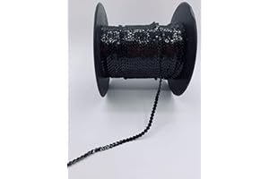 TRIMPLACE 4MM (3/16") Mini Slung Sequins - 24 Yards (Black)