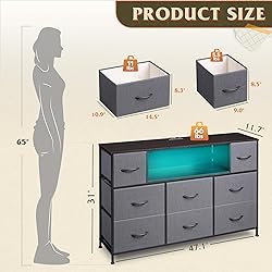 WLIVE Grey TV Stand for 45, 50, 55 inch