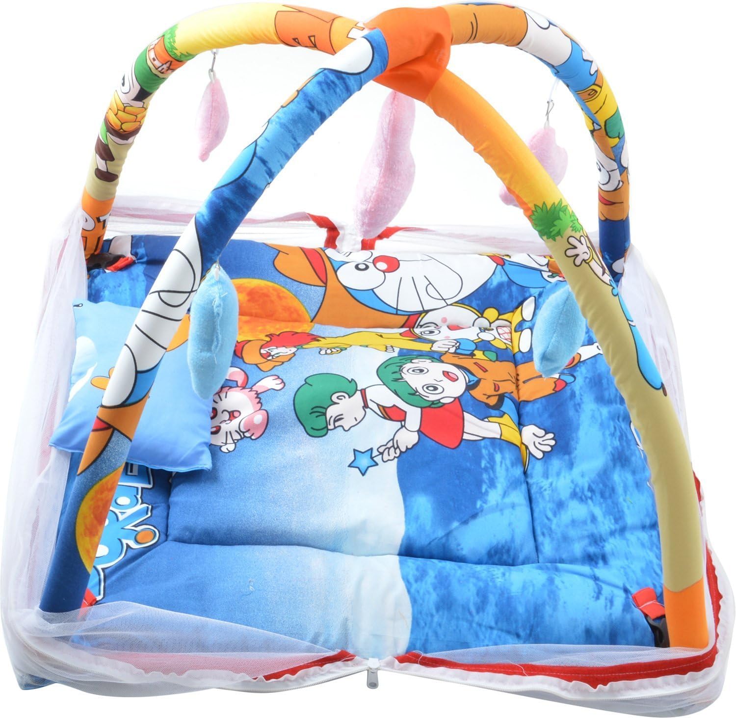 Royal Shri Om Rso Baby Bedding Playgym & Baby Mosquto Net 0-3 months Multicolor