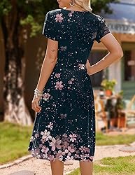 HOTOUCH Sundress with Pockets Womens Tshirt Dress