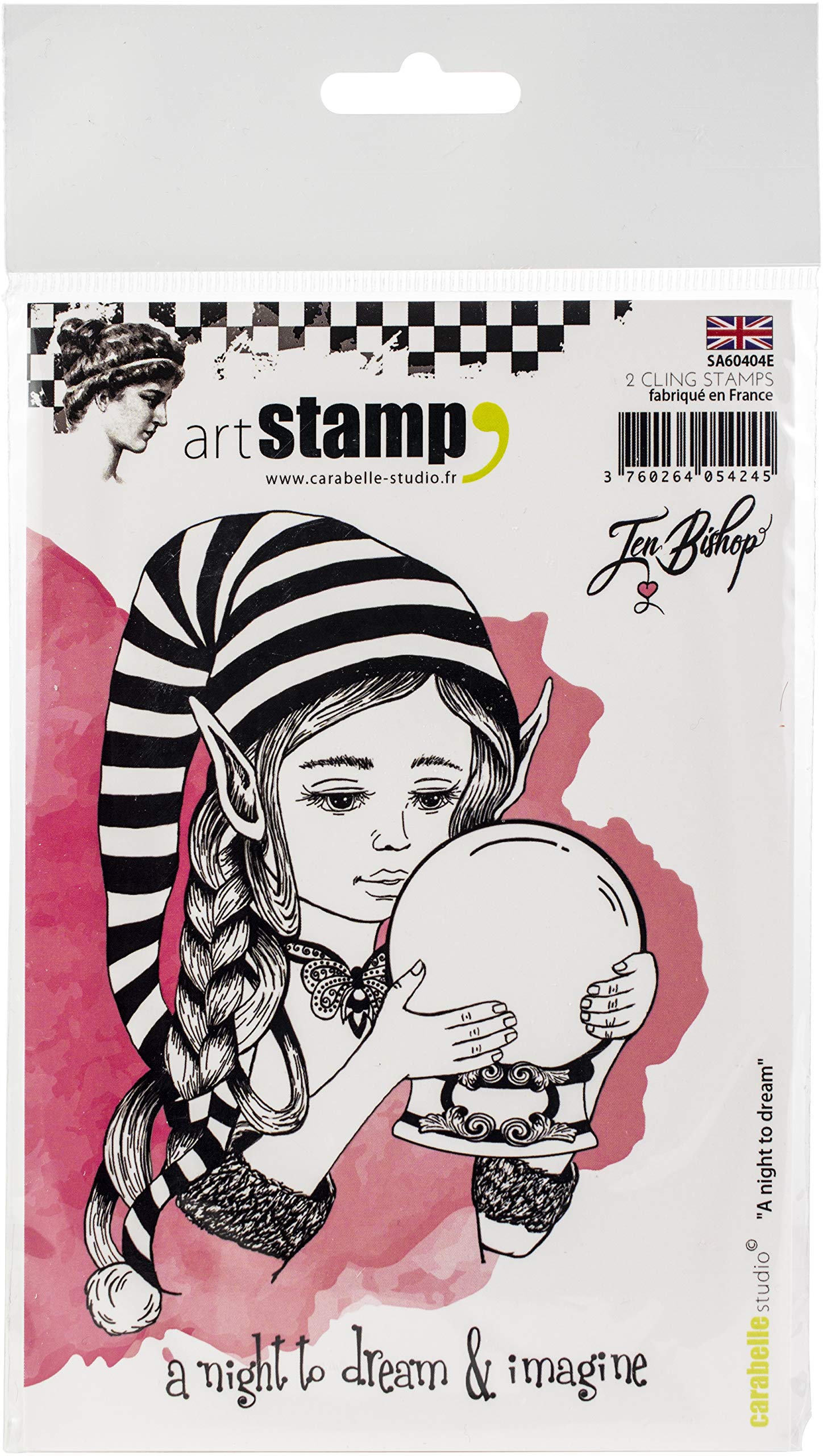 Carabelle Studio Cling Stamp Art Stamp Set A Night to Dream Jen Bishop for Paper Crafts, Stamping Projects, Card Making and Scrapbooking