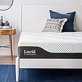 LUCID 10 Inch Twin XL Latex Hybrid Mattress - Cooling Gel Memory Foam - Responsive Latex Layer - Adaptable - Premium Support