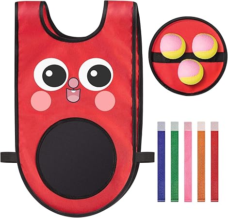 Amazon キャッチボール フライングキャッチボール キャッチボールゲーム 外遊び おもちゃ 子供 安全無毒 スポーツおもちゃ 親子スポーツゲーム 屋内玩具 屋外 室内 レッド 屋内遊具 おもちゃ