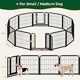 Yaheetech Lightweight Dog Playpen 12 Panels 60cm Portable Exercise Fence view 4