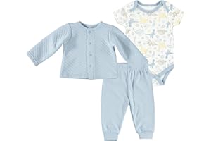 Chick Pea Baby Clothes Onesie Pant Jacket Layette Set for Newborn Girl, Boy or Unisex