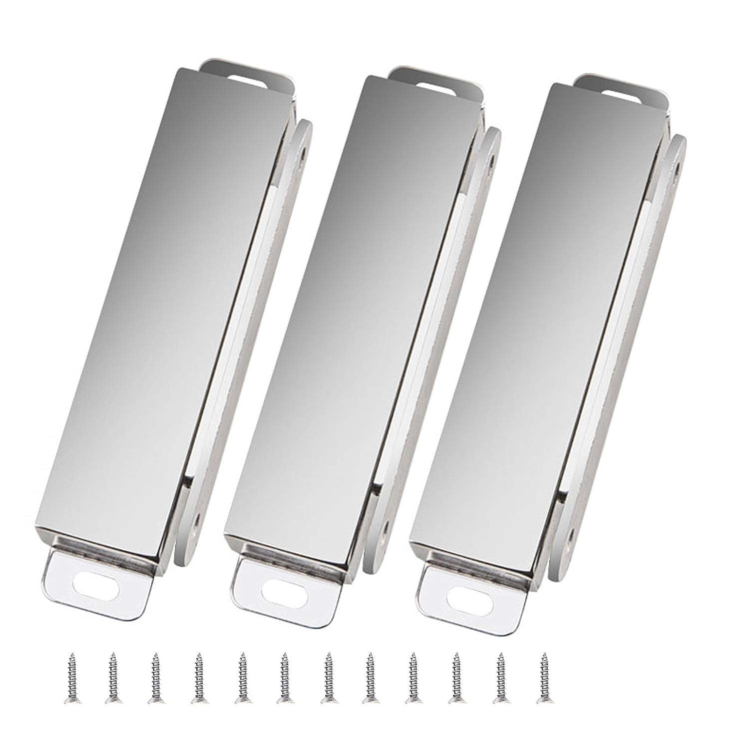 Xntun 3 Pack Thicken Stainless Steel Cabinet Door Catch Upscale