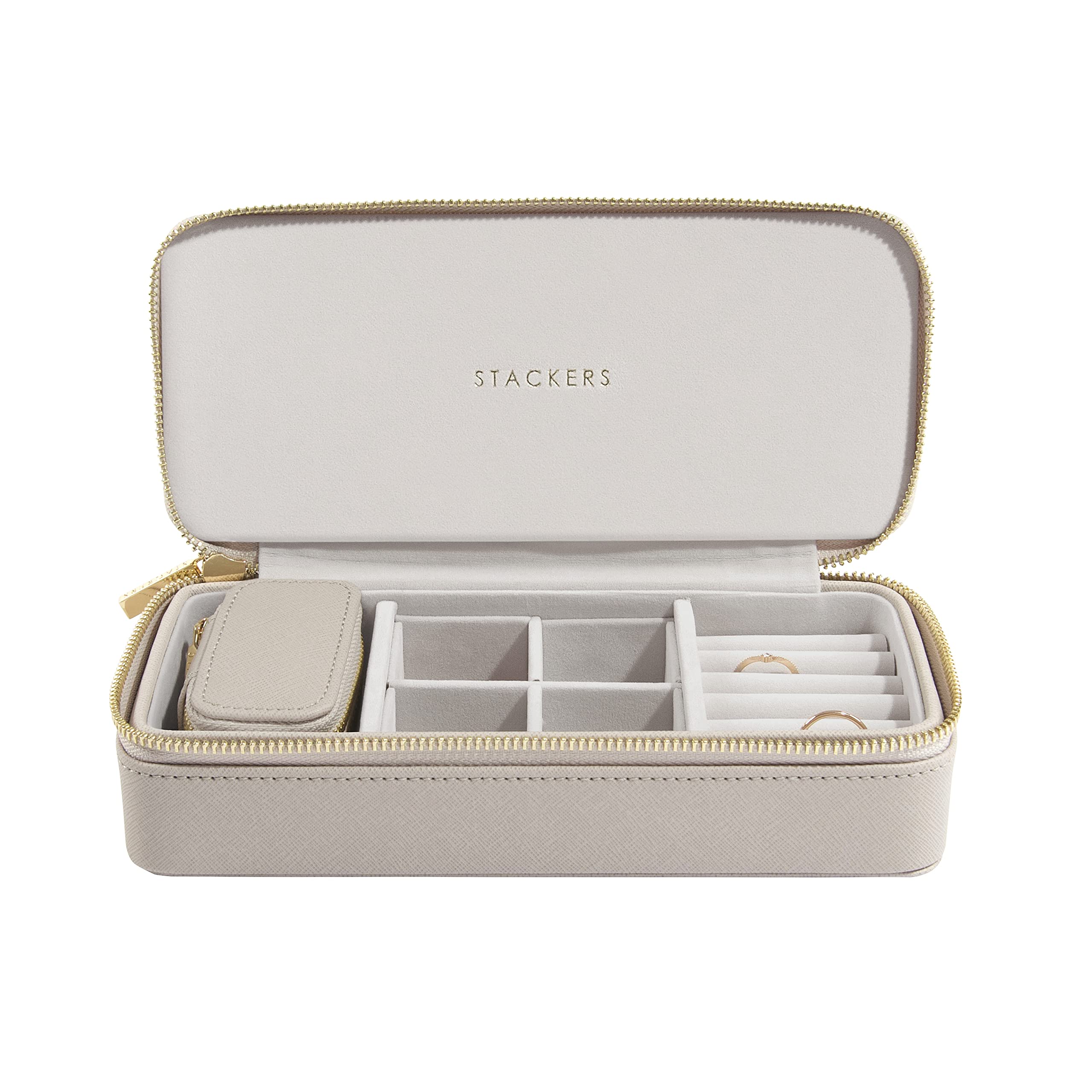 Stackers Taupe Large & Petite Travel Jewellery Box
