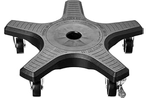 Bosmere 16" Plant Caddie - Heavy-Duty Rolling Plant Stand with Locking Wheels, 500 lb Capacity – Durable Plant Caddy for Indoor/Outdoor Use, Black