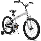 JOYSTAR Whizz 12-20" Kids Bike for Toddler &amp; Kids Ages 2-10Y | BMX Style Kids Bike with Training Wheels, Bell Dual Brake Kids' Bicycle