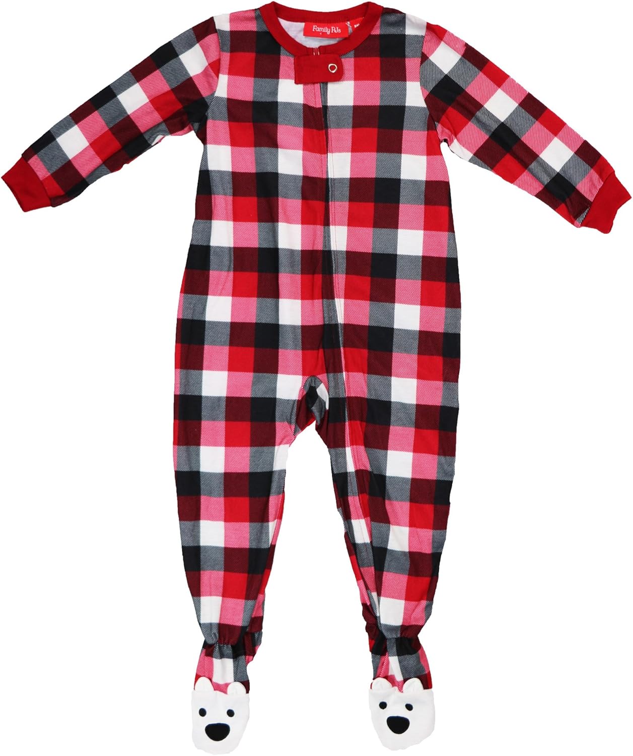red plaid baby pajamas