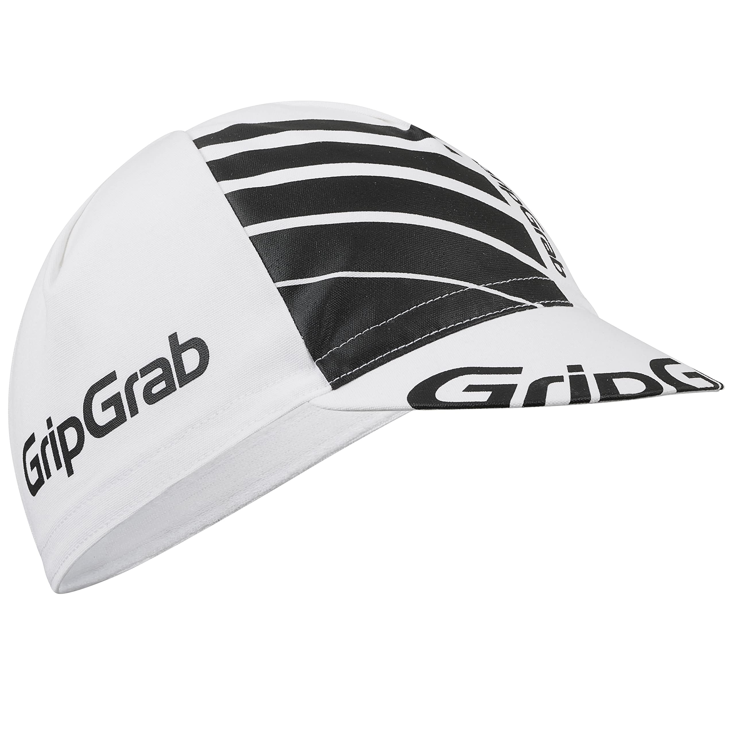 GripGrab Classic Cotton Summer Cycling Cap Retro Style Under Helmet Bicycle Hat Road Mountain Gravel Bike Headwear White/Black