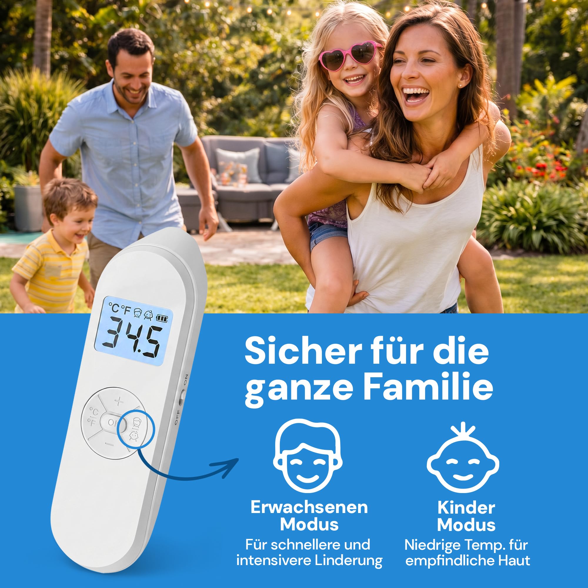 UPSHELL Mückenstich Hitzestift - Elektrischer Insektenstichheiler gegen Mücken- & Insektenstiche, LCD-Display, 30-55°C, USB-C, Kinder & Erwachsene 5