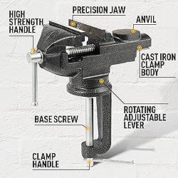 Table Vise or Bench Vise Universal, 360° Swivel