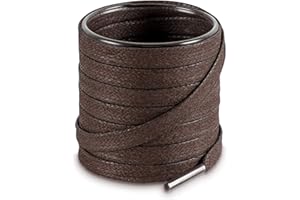 Shoemate Flat Waxed Cotton Shoe Laces for Boots & Dress Shoes, Shoe Strings