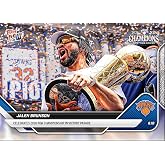 2025 Topps Now Jalen Brunson #OS01 Celebrates 2026 NBA Championship in Victory Parade New York Knicks Basketball Card