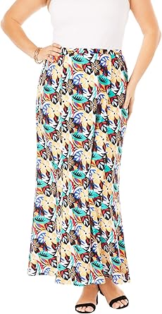 plus size knit maxi skirt