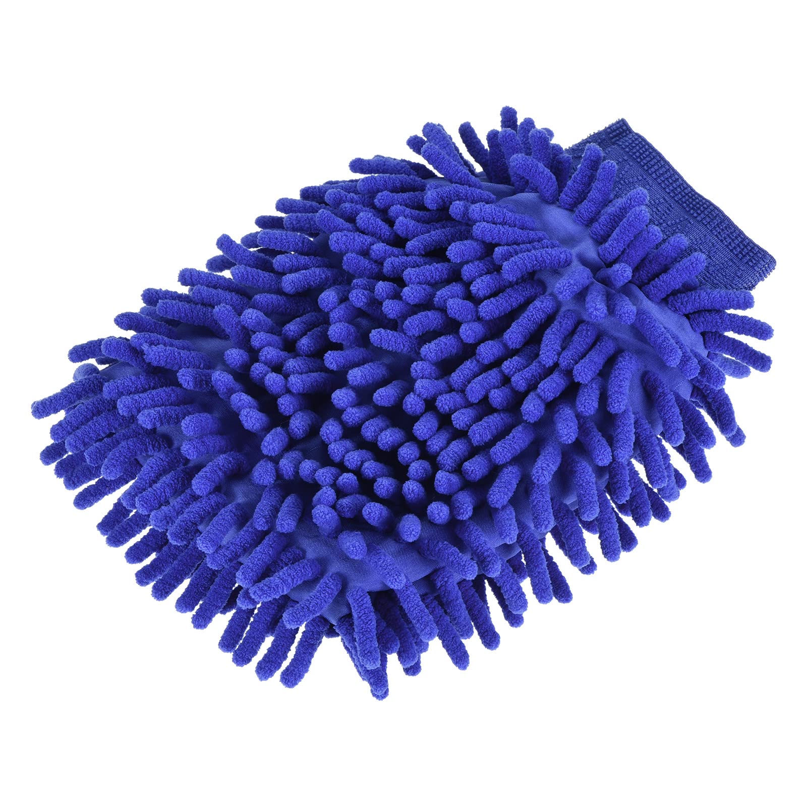 M METERXITY Microfiber Chenille Wash Mitt - Double Side Reusable Gloves for Cleaning, Scratch-Free, Apply to Car Cleaning, Kitchen (8.66 x 5.9'', Dark Blue)