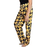Harry Potter Big Girls Hogwarts Houses Crest Lounge Pants Pajamas (Hufflepuff, 18/20)