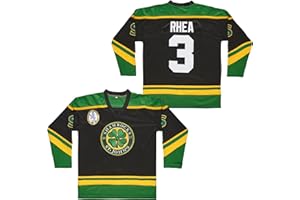YSEOHB Men's 3 Ross The BOSS Rhea ST John's Shamrocks Stitched Hockey Jersey with EMHL Patch White Green Black