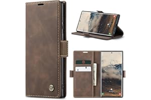 Phernykas Flip Wallet Case for Samsung Galaxy S25 Ultra, Leather Magnetic Folio Cover with Card Holder, Kickstand Durable - T