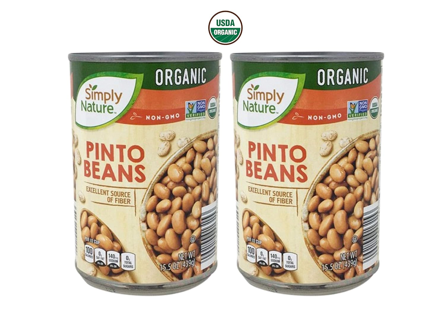 Simply Nature USDA Organic Pinto Beans - 2 Can (15 oz.)