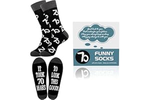 Moyel 40th 50th 60th 70th Birthday Gifts for Men Grandpa Dad Birthday Gifts Funny Socks