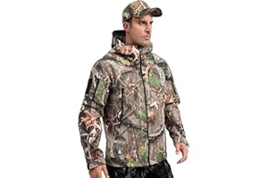 FREE SOLDIER Men's Outdoor Waterproof Soft Shell Hooded Military Tactical Jacket